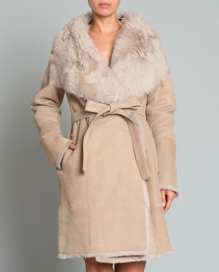 Płaszcz dwustronny z futrem