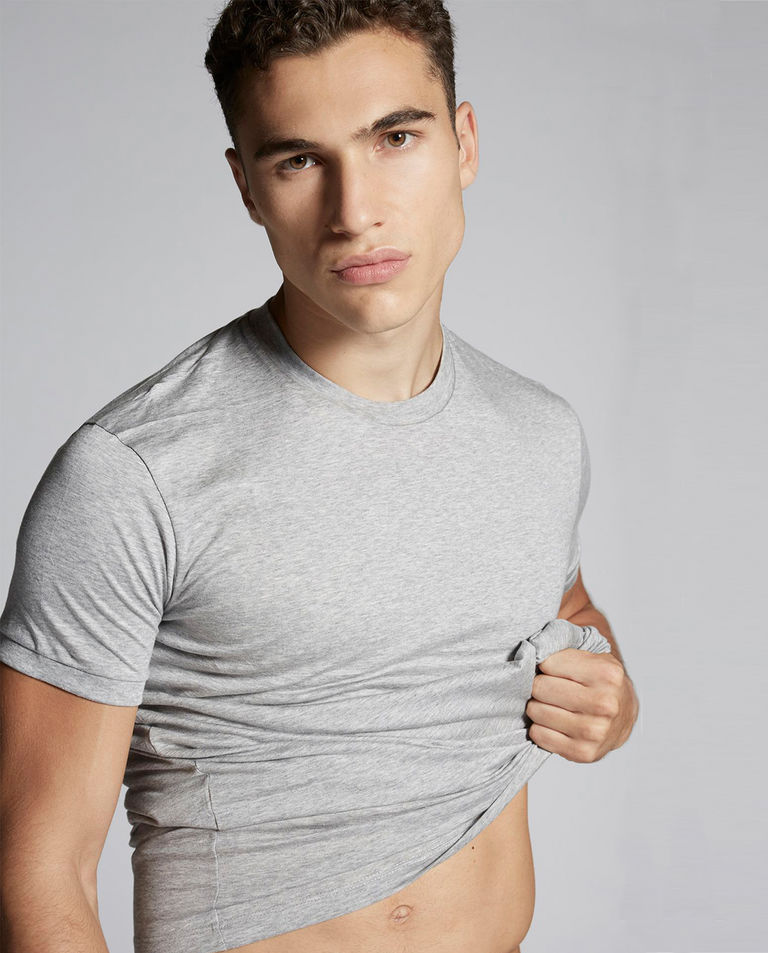 T-shirt szary z logo