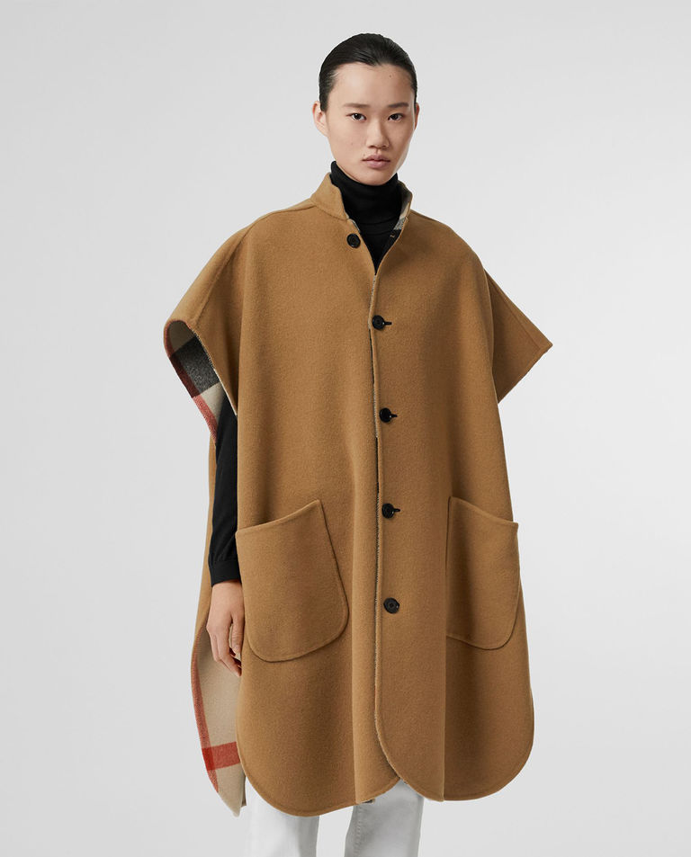 Dwustronne ponczo z wełny