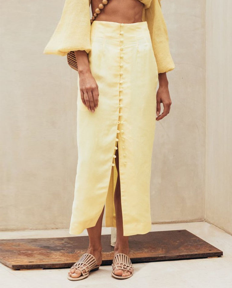 Spódnica z lnu Hera