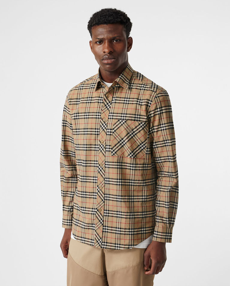 Koszula w kratę z monogramem