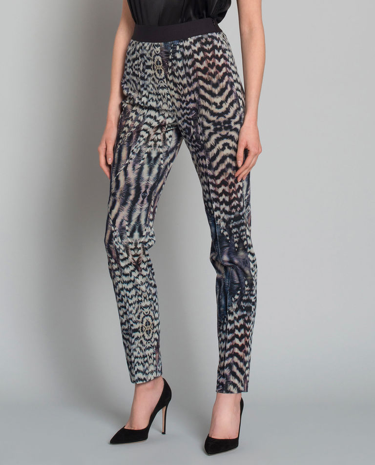 Spodnie z motywem piór