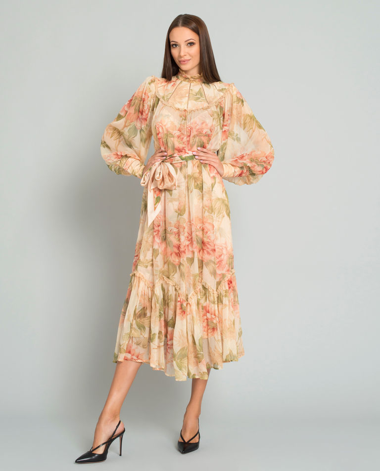 Jedwabna sukienka midi