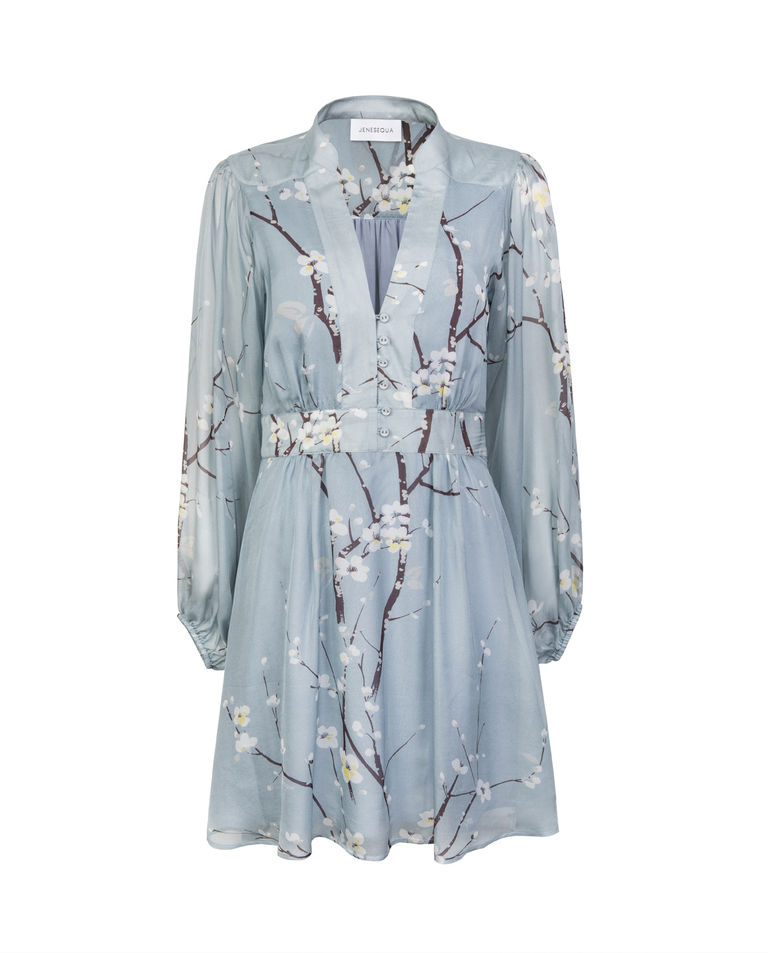 Błękitna sukienka z jedwabiu Moscou