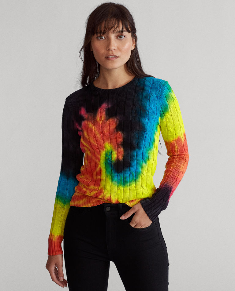 Kolorowy sweter z bawełny