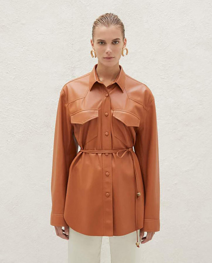 Koszula ze skóry wegańskiej Eddy