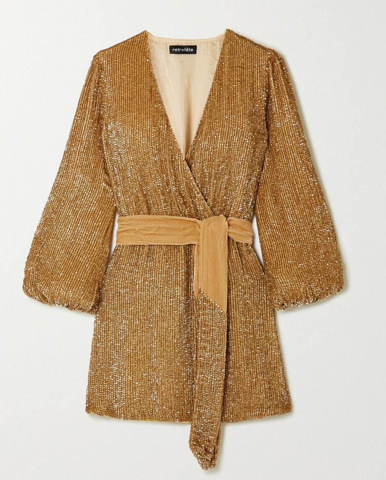 Złota sukienka z cekinami