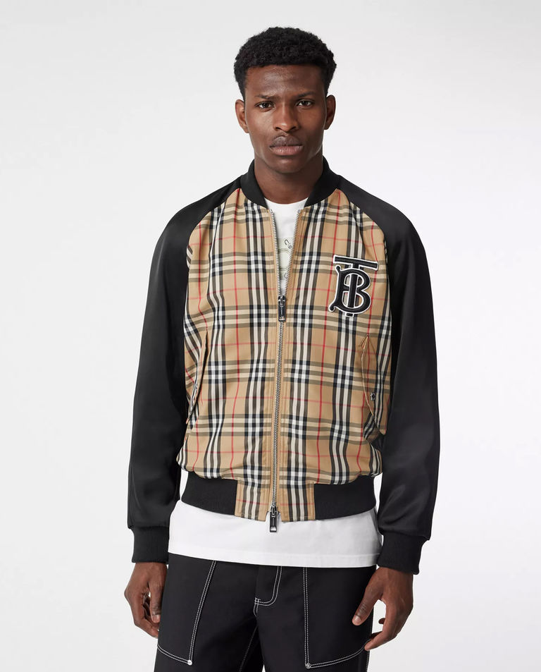 Kurtka bomber w kratkę