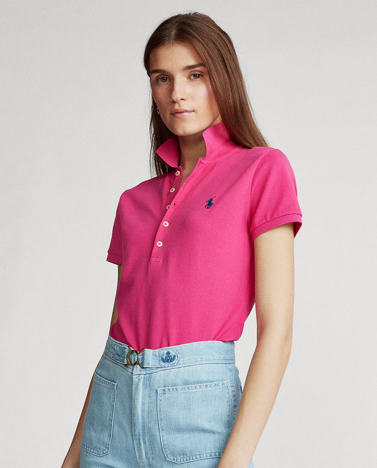 Różowa koszulka polo Slim Fit