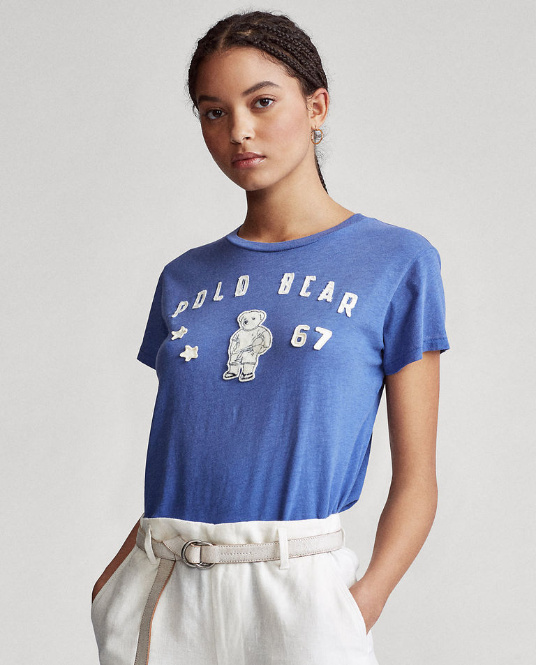 Niebieski t-shirt z misiem