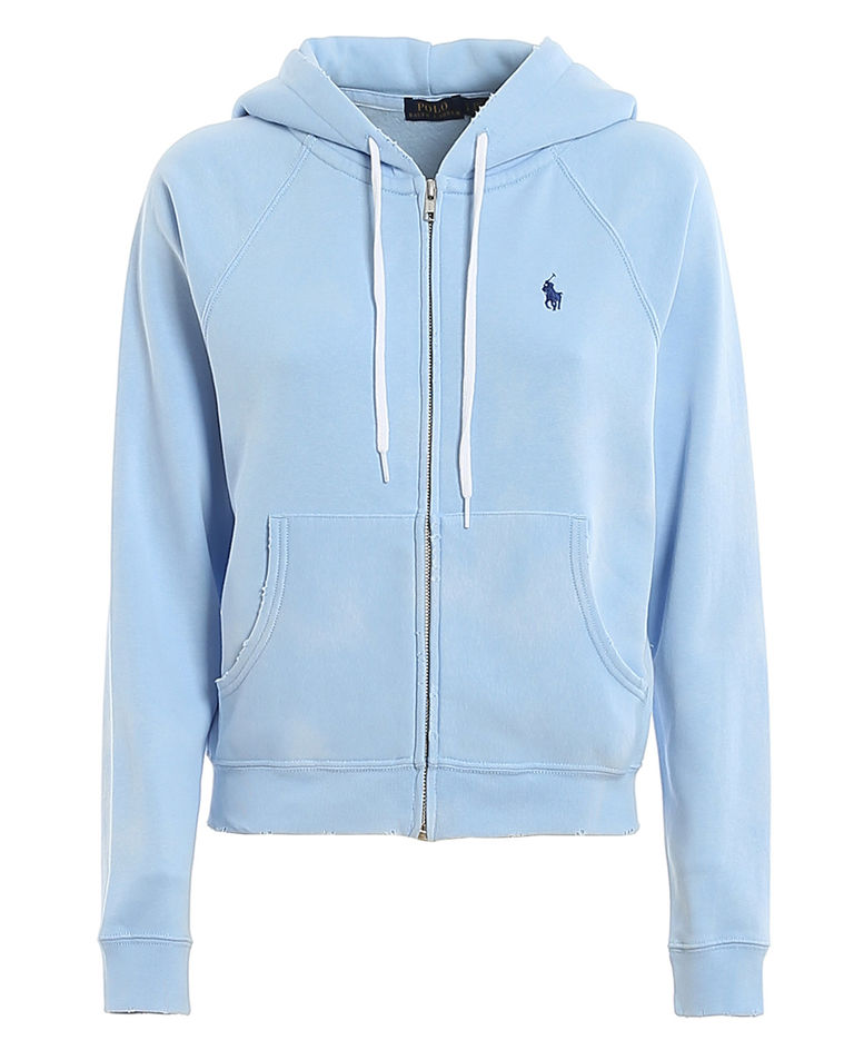 Niebieska bluza z kapturem