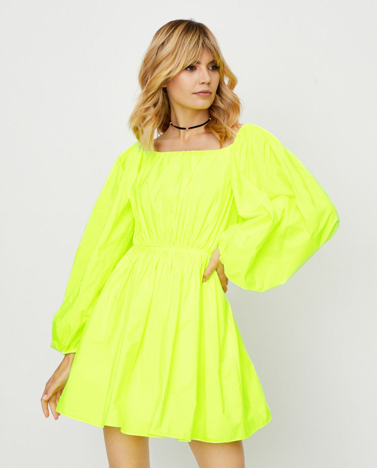 Neonowa sukienka mini