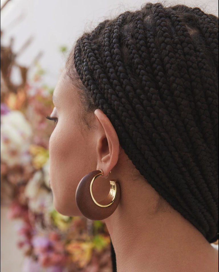 Drewniane kolczyki Mona