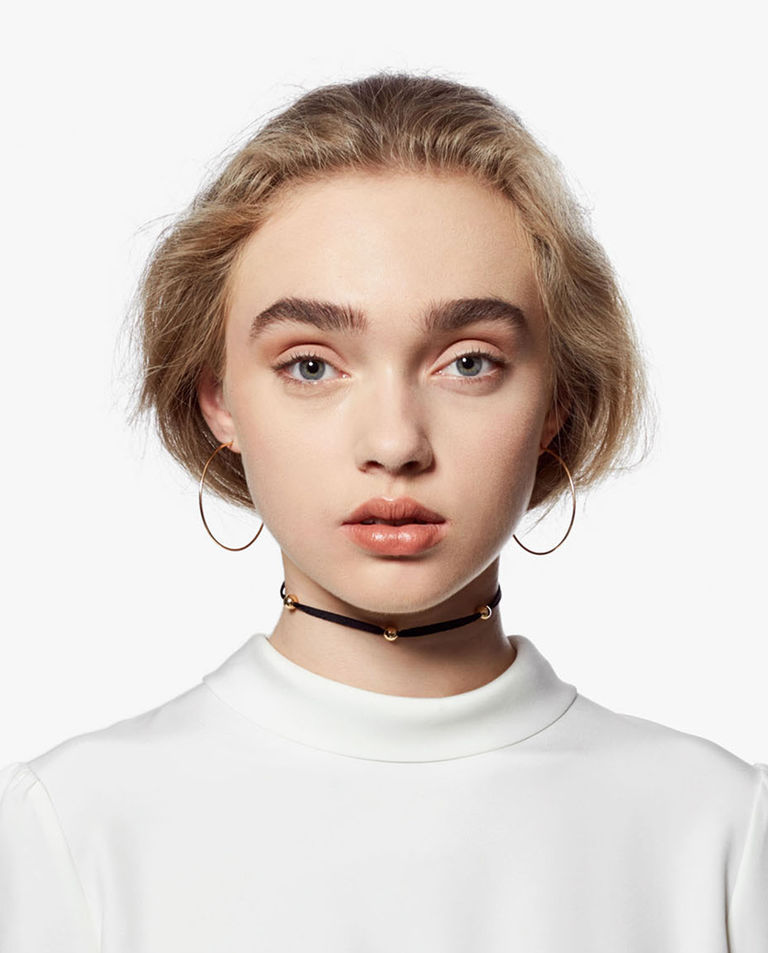 Jedwabny choker Ball Silk 18K