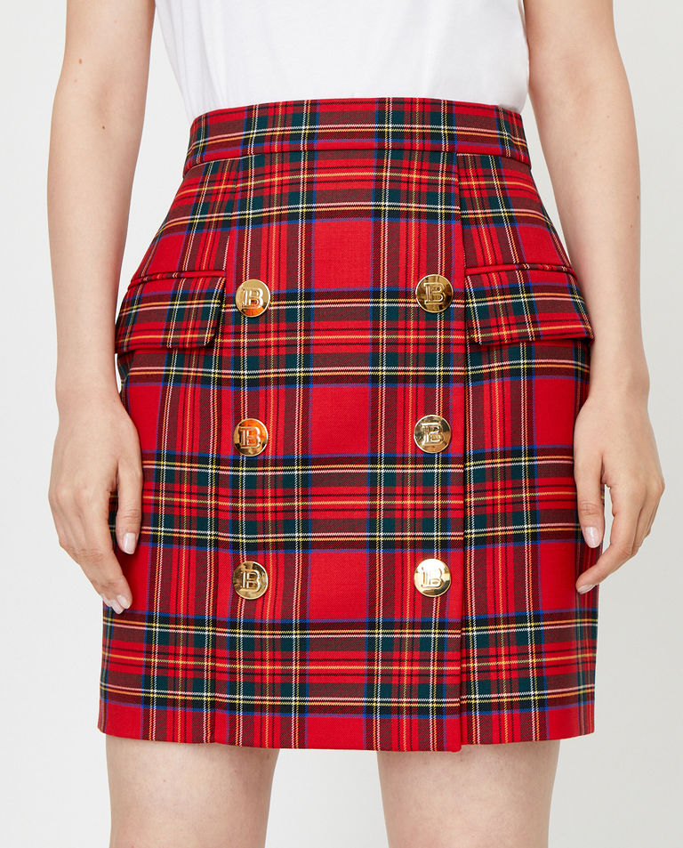 Krótka spódnica w kratę