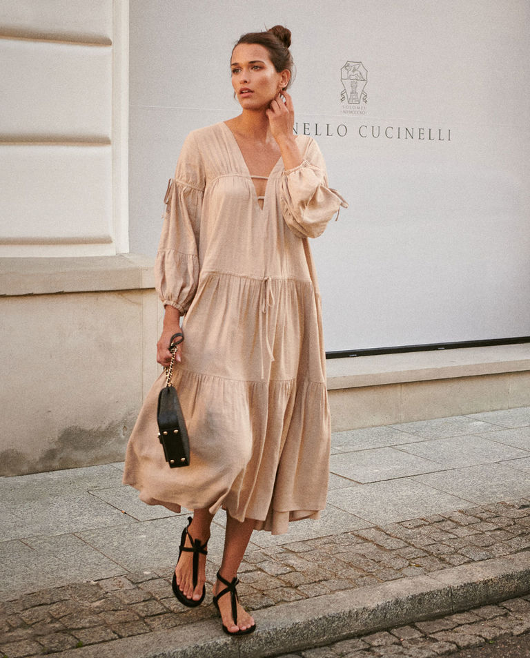 Beżowa sukienka Mykonos