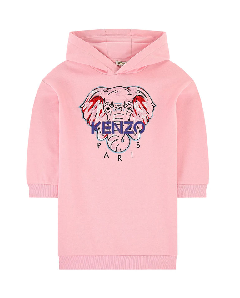 Różowa sukienka z kapturem 4-8 lat