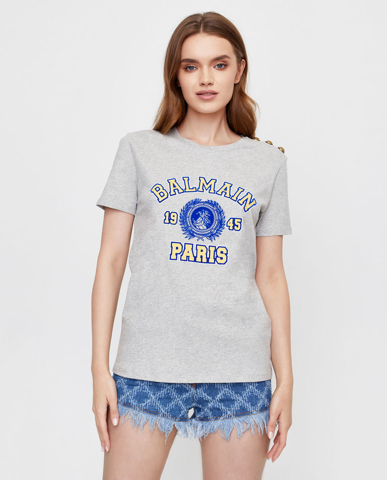 Szara koszulka z nadrukiem