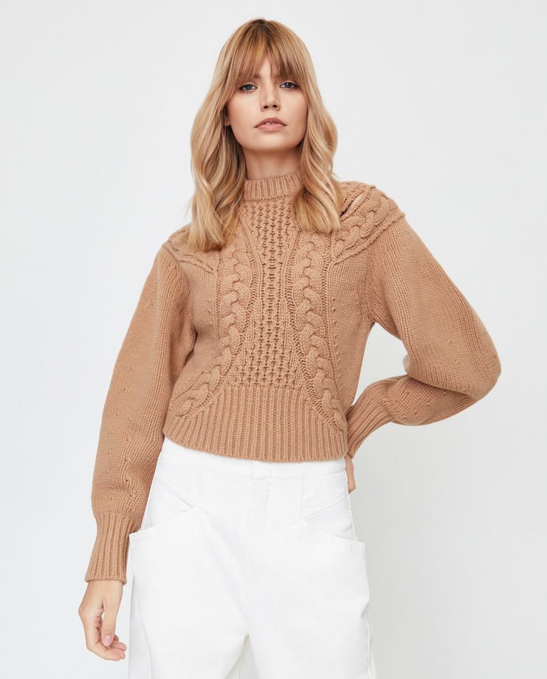 Pleciony sweter z wełny