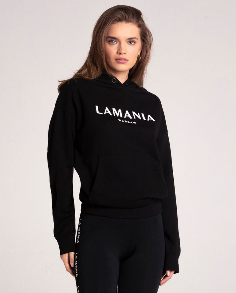 Damska czarna bluza z kapturem Basin La Mania