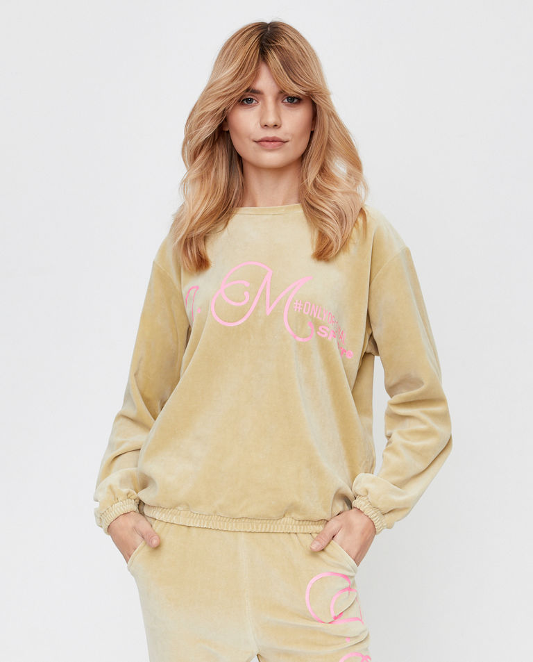 Aksamitna bluza z logo Iza