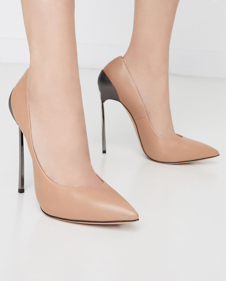 Beżowe szpilki Techno Blade