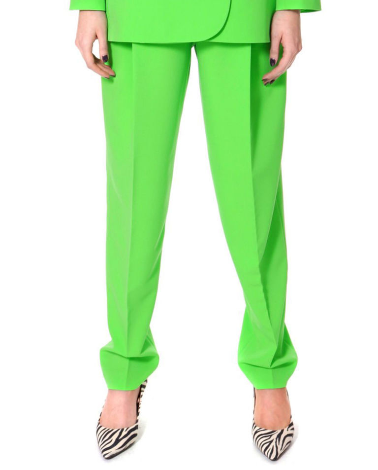 Neonowo zielone spodnie w kant Blake