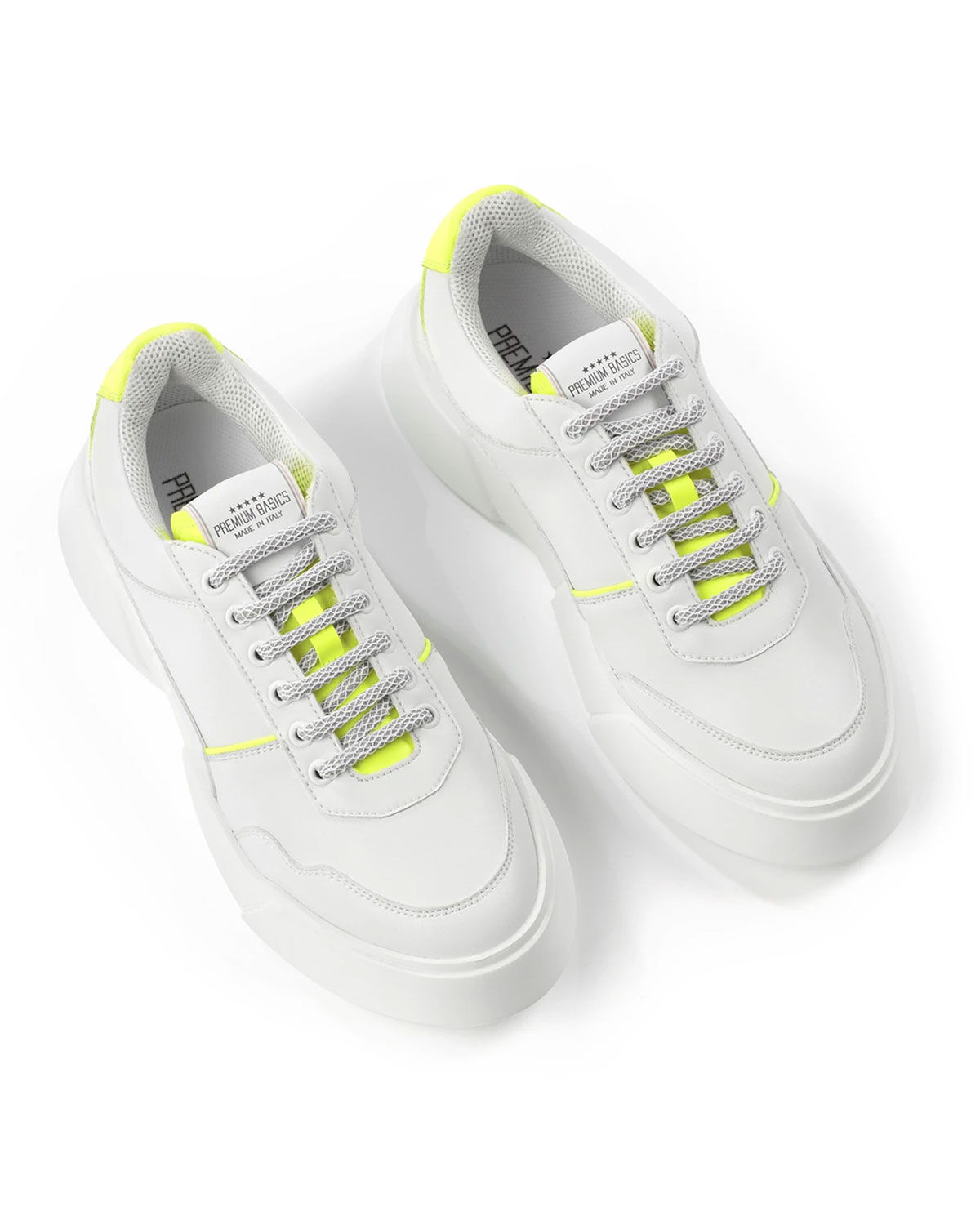 Sneakersy z żółtą piętą Fluo - Image #2