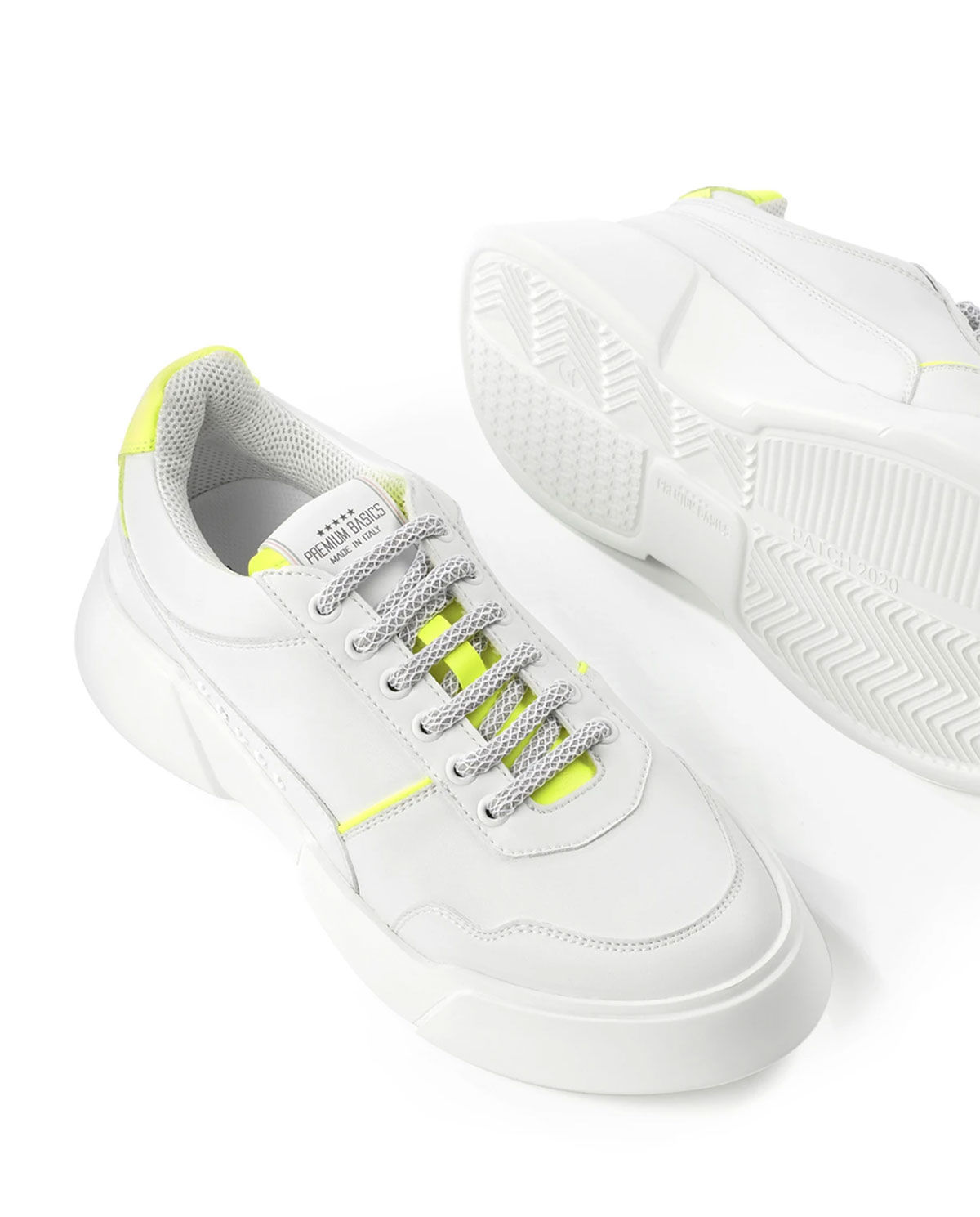 Sneakersy z żółtą piętą Fluo - Image #4