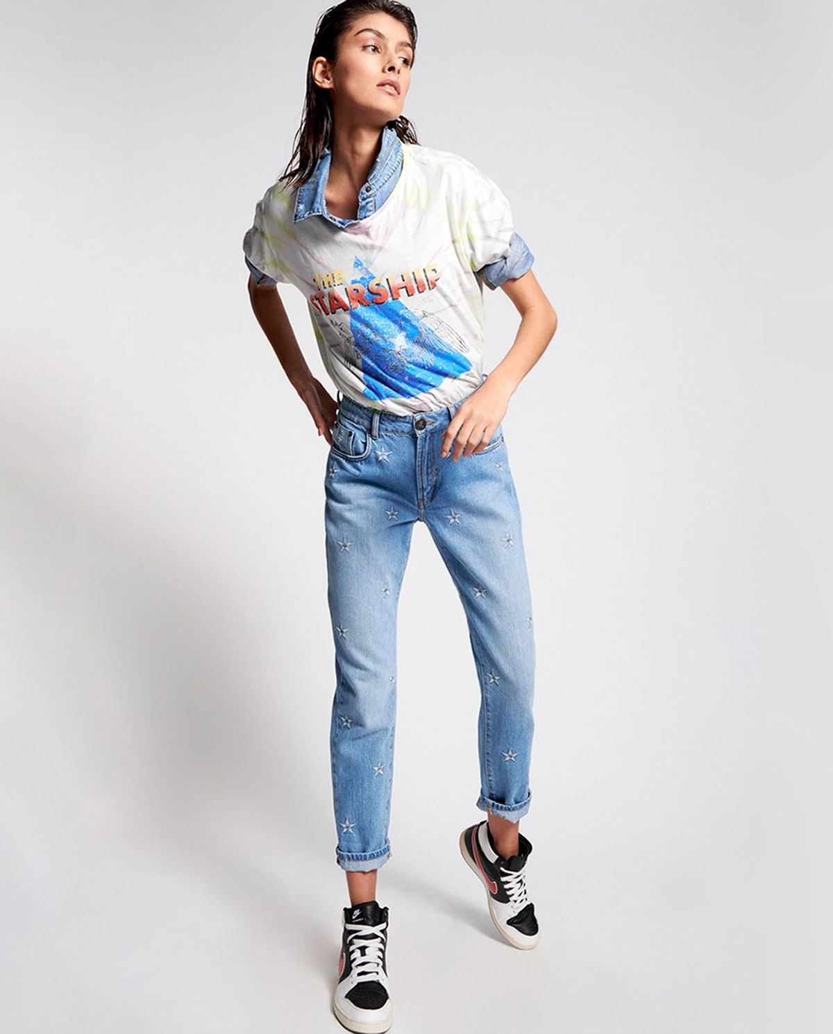 Jeansy Awesome Baggies High Waist - Limitowana Edycja - Image #4