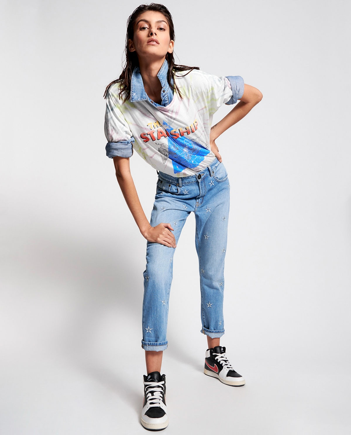 Jeansy Awesome Baggies High Waist - Limitowana Edycja - Image #5