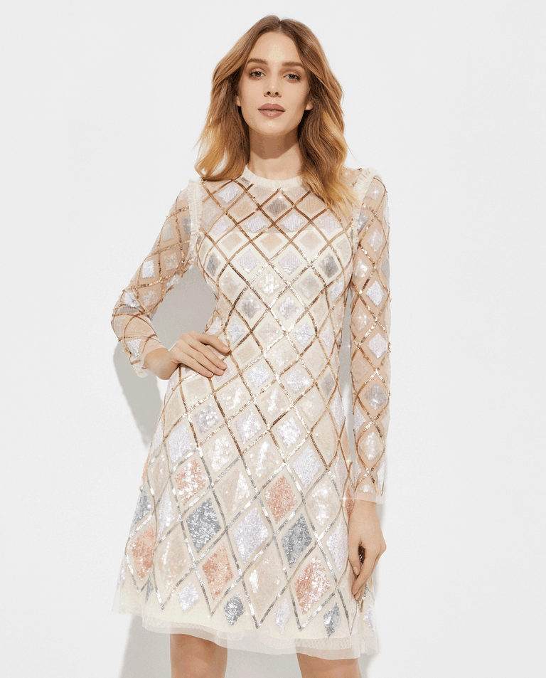 Sukienka  mini z cekinami