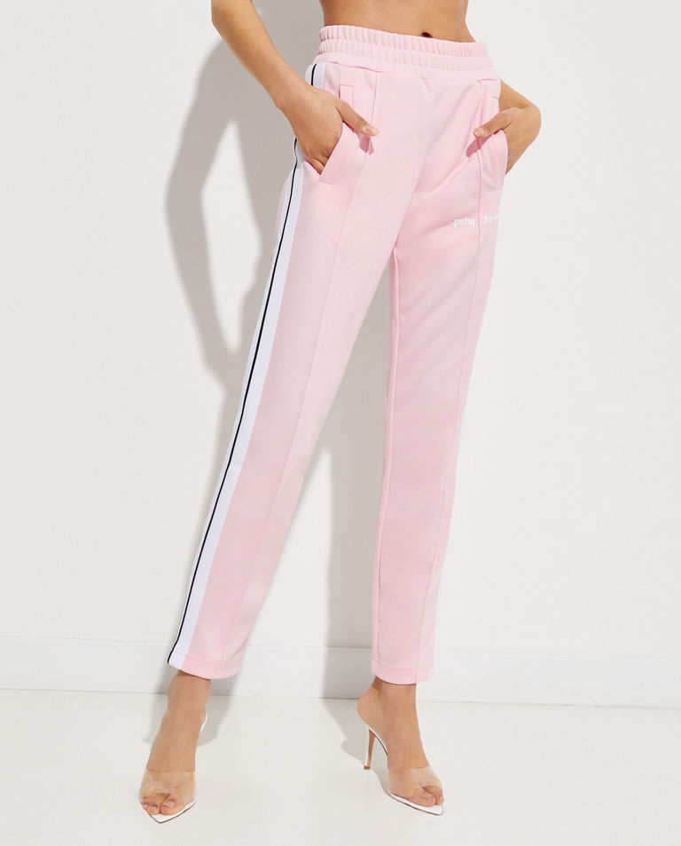 Różowe spodnie z lampasem