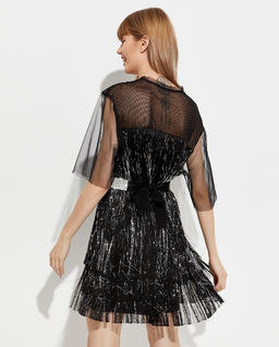 Czarna sukienka mini Berry Fringe - Image #2