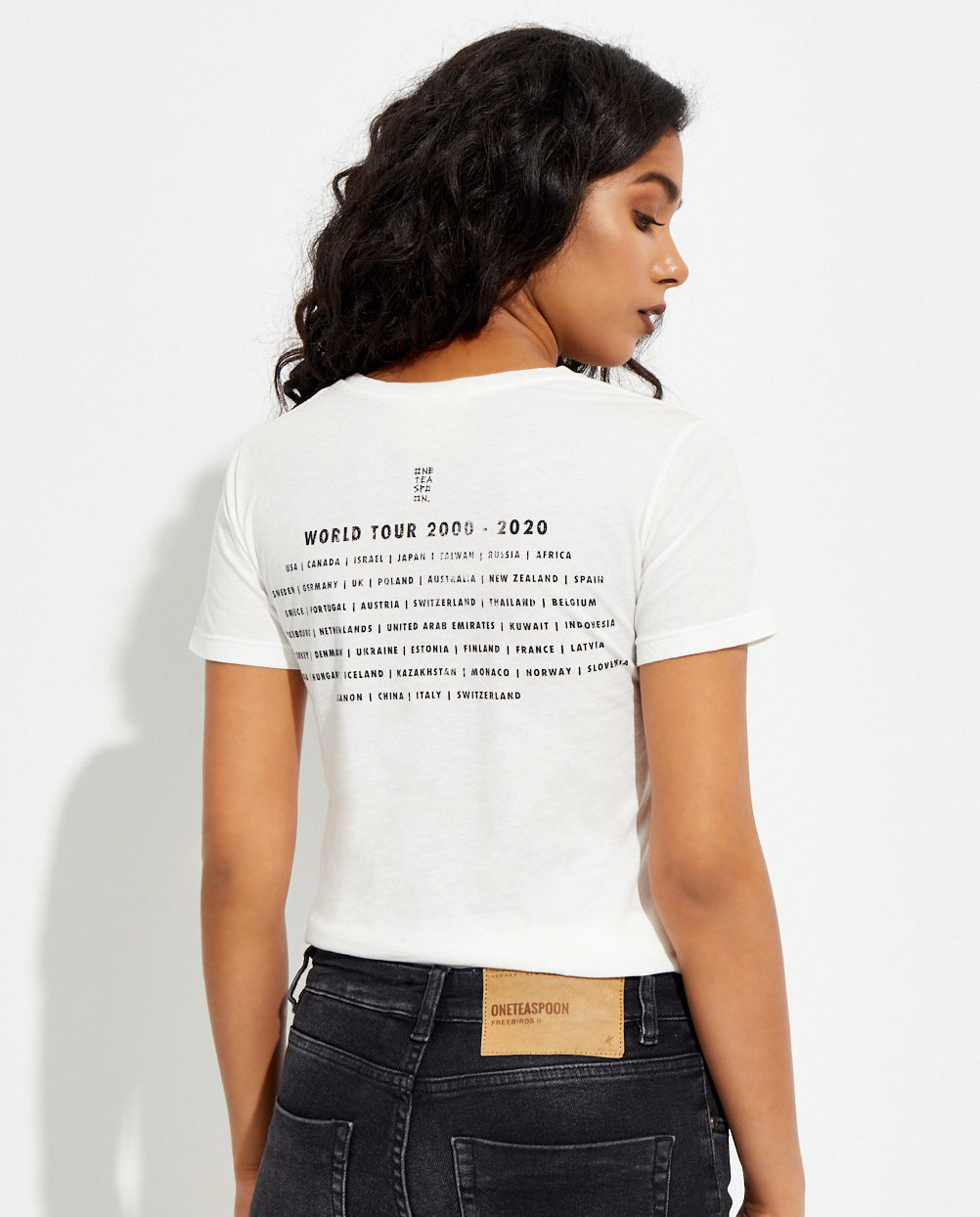 Biały t-shirt Lips of Sugar - Image #1
