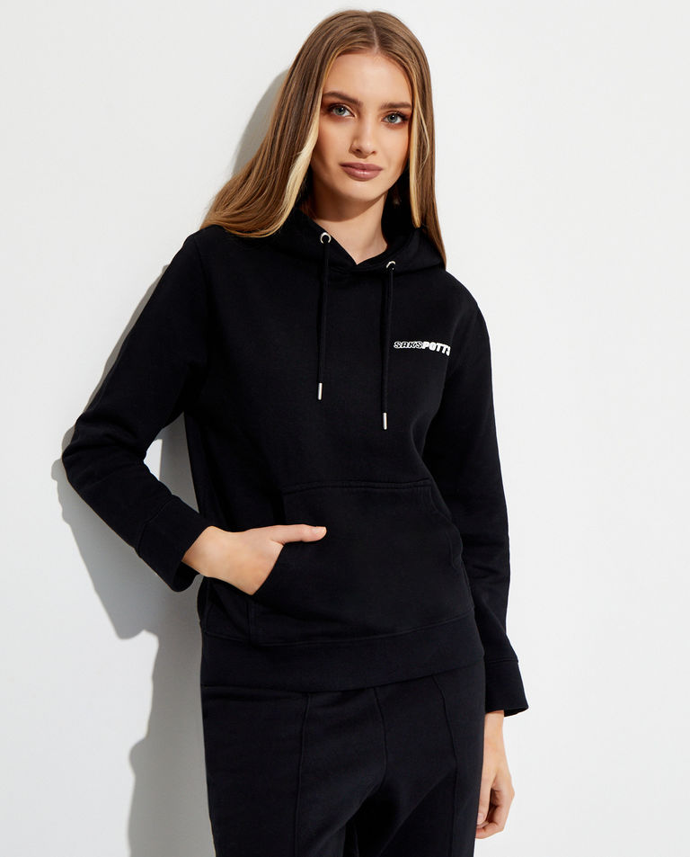 Czarna bluza z kapturem Hej