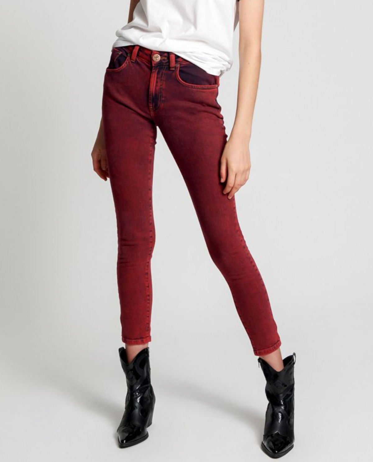 Czerwone jeansy Pistol Red - Image #0