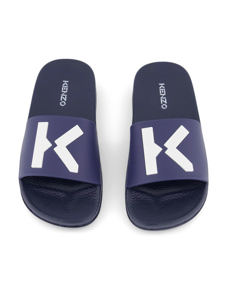 Granatowe klapki z logo - Image #3