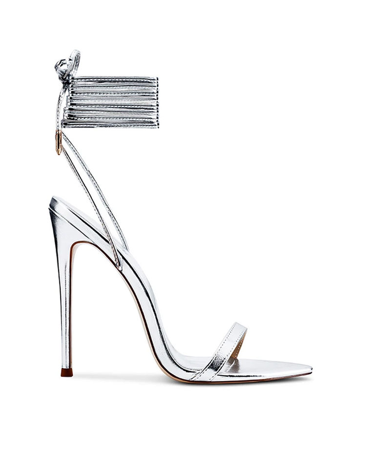 Srebrne sandały The London Lace-Up