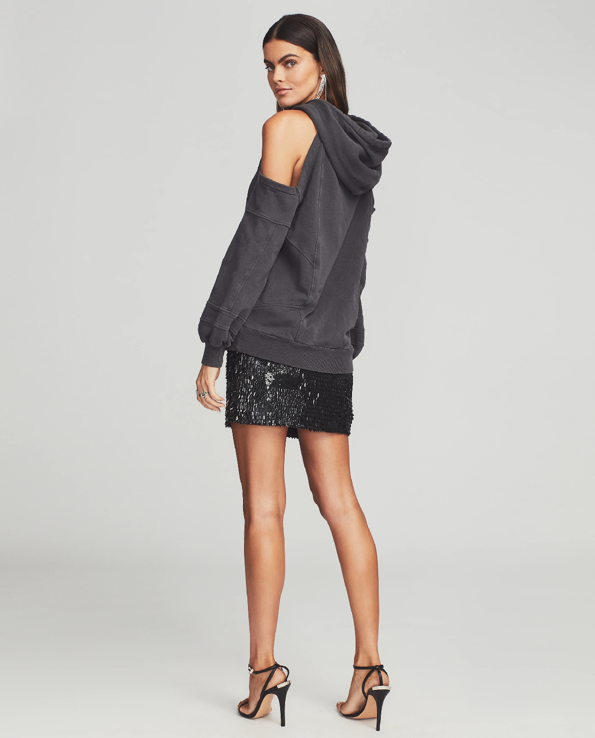Czarna bluza z kapturem Washed Terry - Image #6