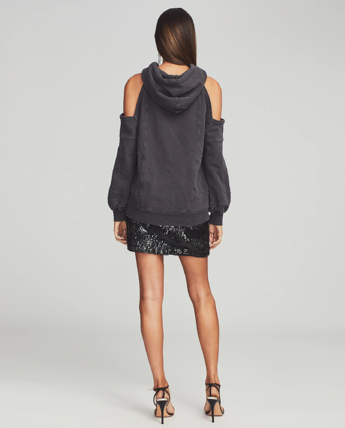 Czarna bluza z kapturem Washed Terry - Image #5