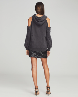 Czarna bluza z kapturem Washed Terry - Image #5