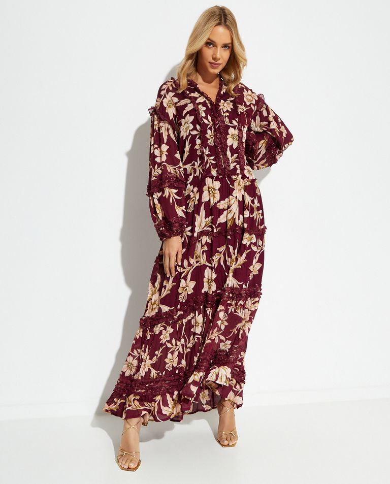 Bordowa sukienka Ever