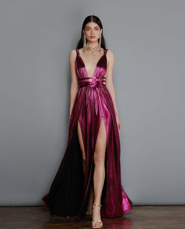 Różowa sukienka maxi Goddess