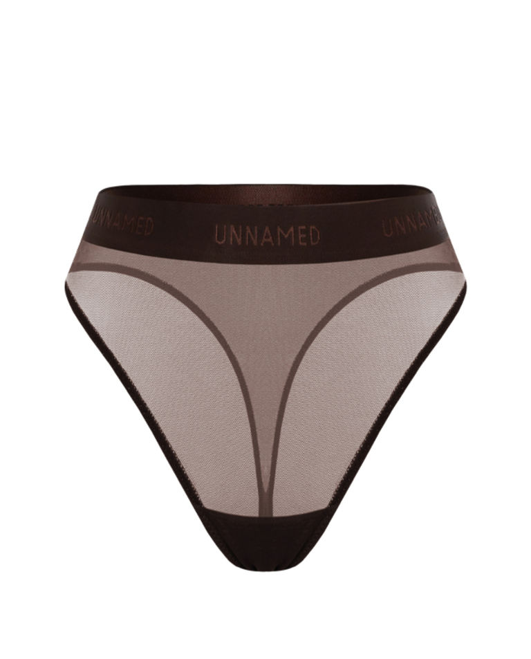 Brązowe figi z wysokim stanem Hanna