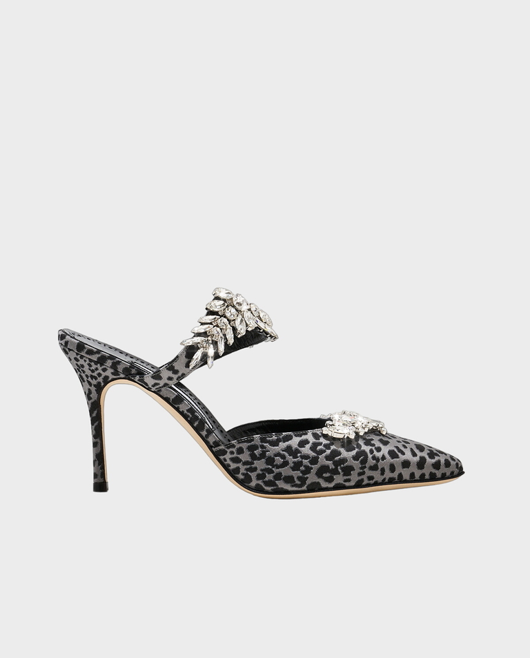 Żakardowe mule w cętki Lurum