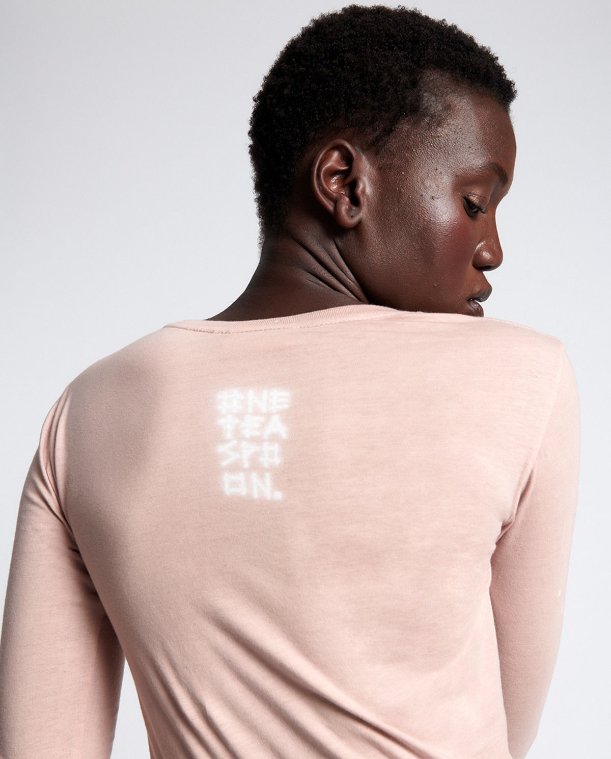 Bladoróżowy bawełniany longsleeve - Image #1