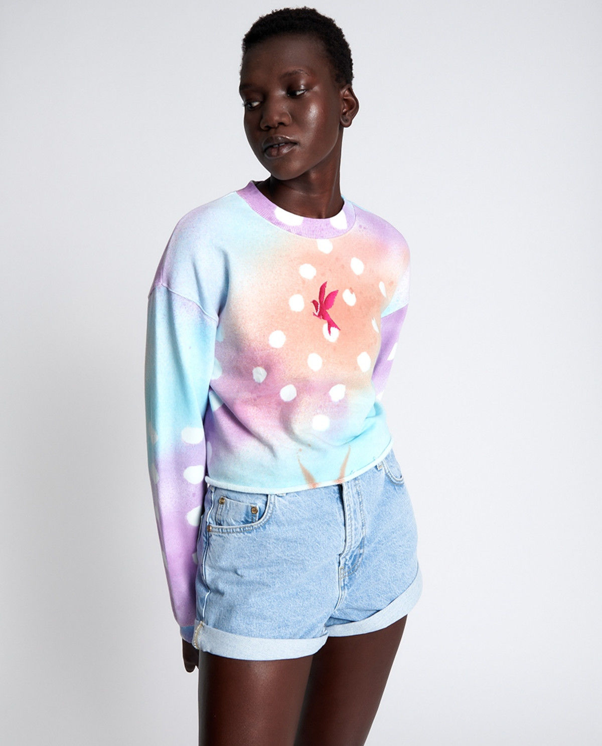 Krótka bluza Tie Dye - Image #4