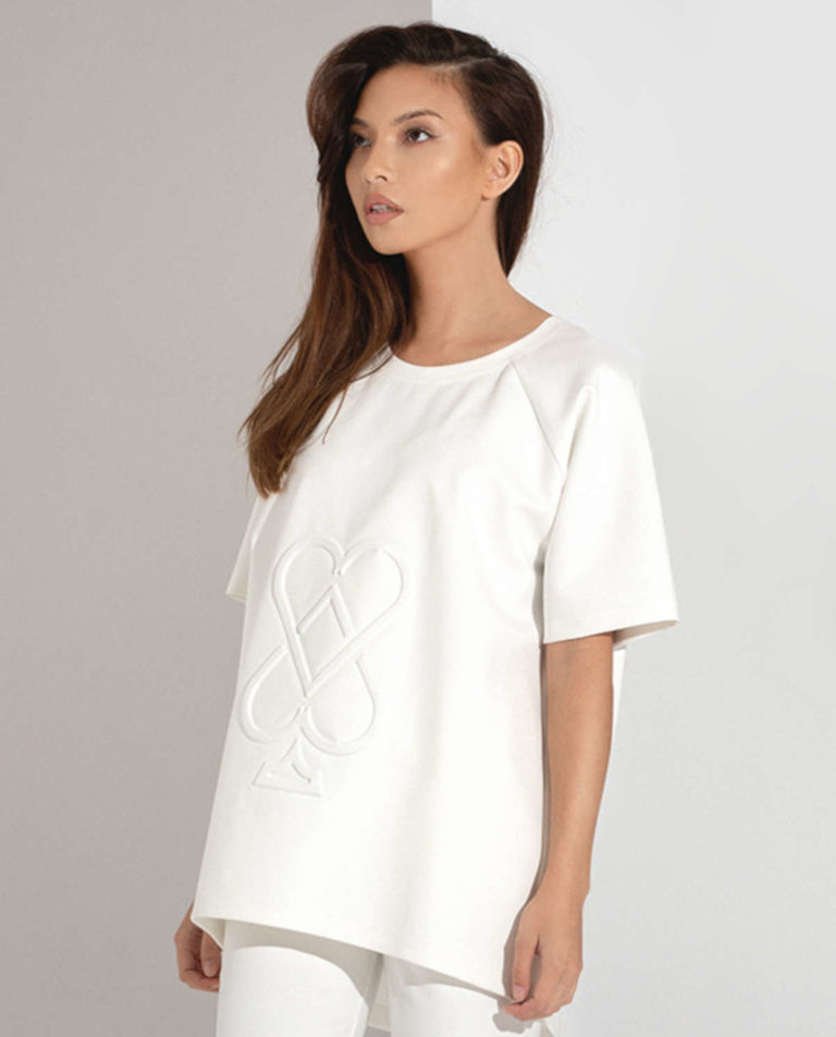 Biały t -shirt z logo Uno II