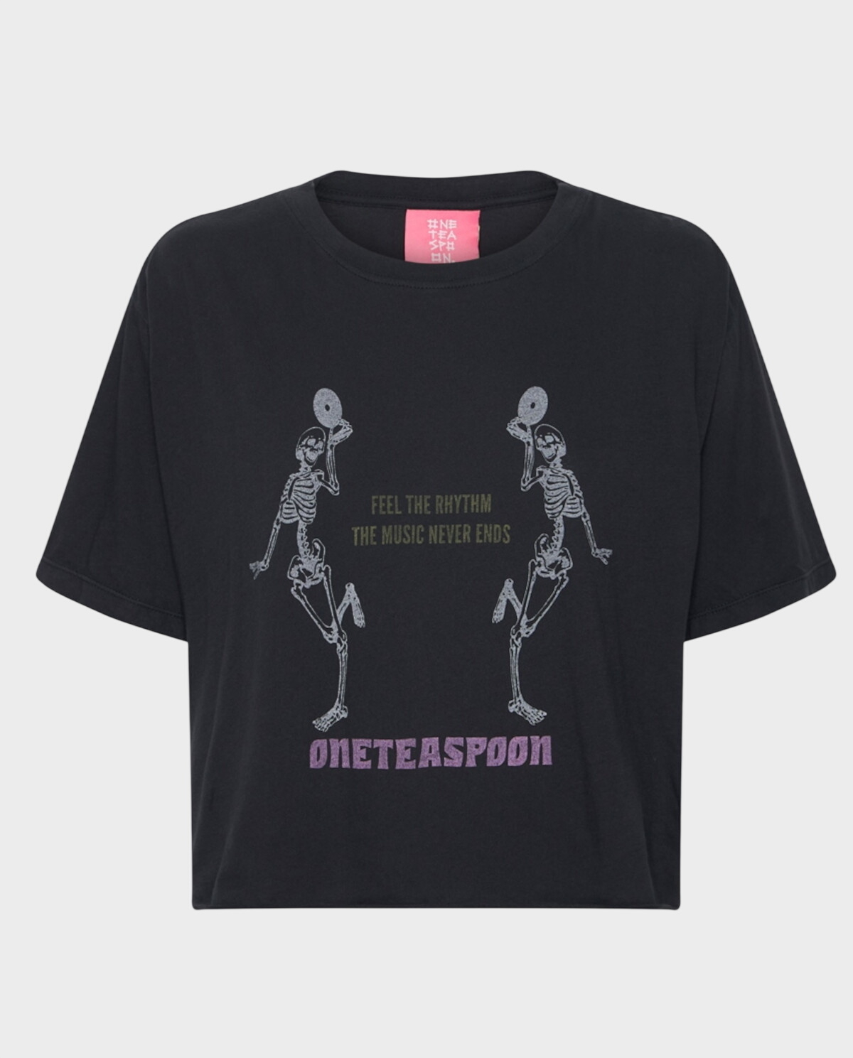 Granatowy t-shirt z nadrukiem - Image #0
